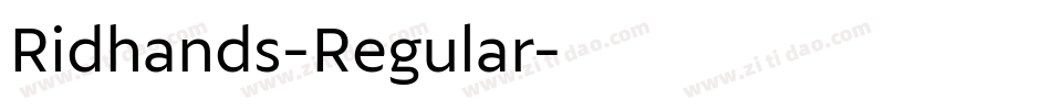 Ridhands-Regular字体转换