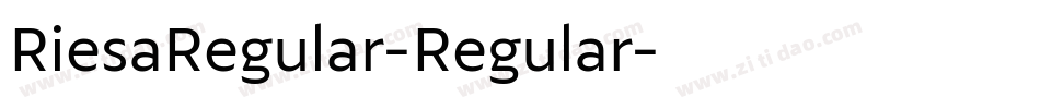 RiesaRegular-Regular字体转换