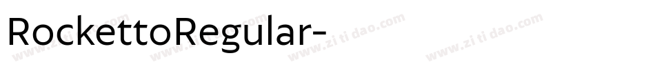RockettoRegular字体转换