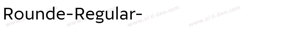 Rounde-Regular字体转换