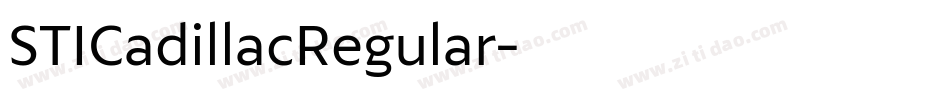STICadillacRegular字体转换