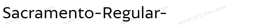 Sacramento-Regular字体转换