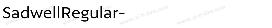 SadwellRegular字体转换