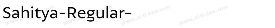 Sahitya-Regular字体转换