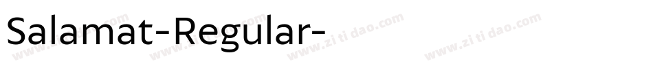 Salamat-Regular字体转换