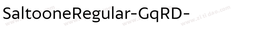SaltooneRegular-GqRD字体转换