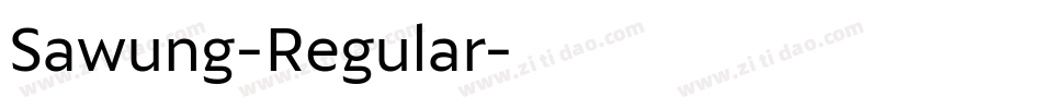 Sawung-Regular字体转换