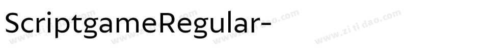 ScriptgameRegular字体转换