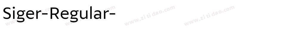 Siger-Regular字体转换