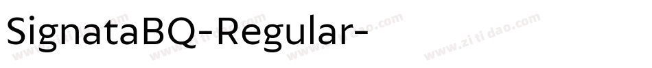 SignataBQ-Regular字体转换
