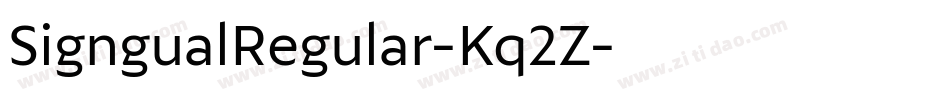 SigngualRegular-Kq2Z字体转换