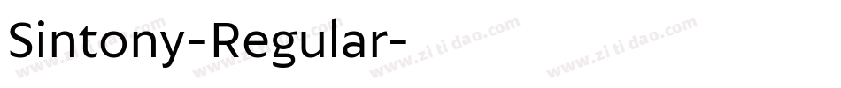 Sintony-Regular字体转换