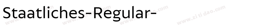 Staatliches-Regular字体转换