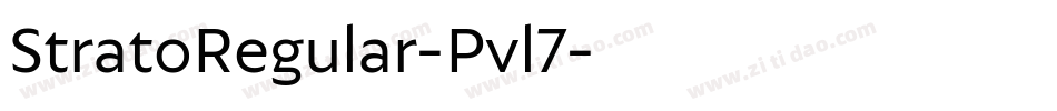 StratoRegular-Pvl7字体转换