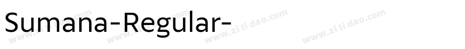 Sumana-Regular字体转换