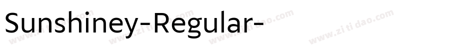 Sunshiney-Regular字体转换