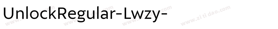 UnlockRegular-Lwzy字体转换 UnlockRegular-Lwzy字体转换