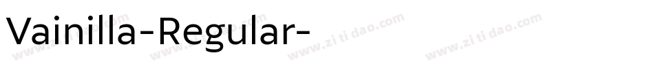 Vainilla-Regular字体转换