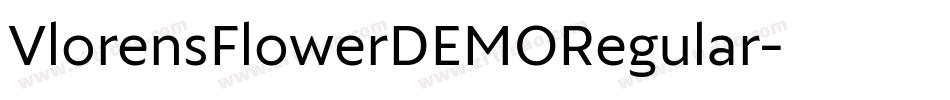 VlorensFlowerDEMORegular字体转换