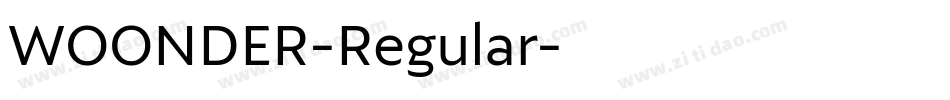 WOONDER-Regular字体转换