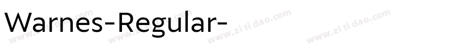 Warnes-Regular字体转换