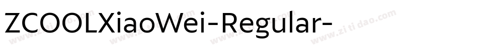 ZCOOLXiaoWei-Regular字体转换