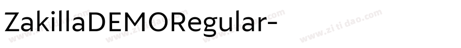 ZakillaDEMORegular字体转换