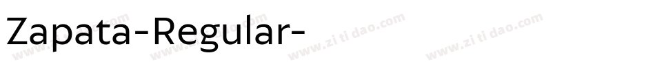 Zapata-Regular字体转换