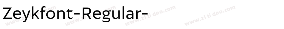 Zeykfont-Regular字体转换