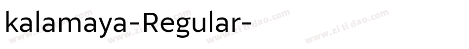 kalamaya-Regular字体转换