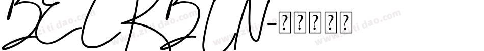 BECKBLN字体转换
