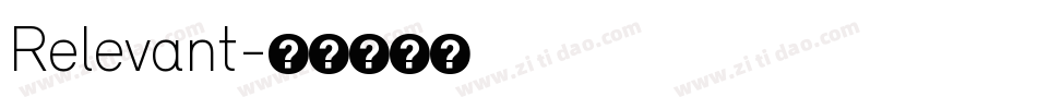 Relevant字体转换