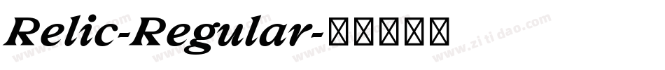 Relic-Regular字体转换