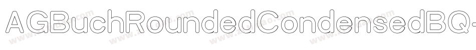 AGBuchRoundedCondensedBQ-BoldOutline字体转换