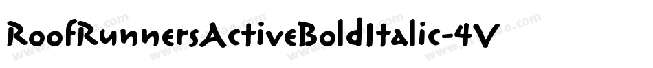 RoofRunnersActiveBoldItalic-4Vv6字体转换