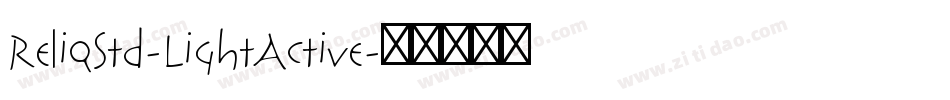 ReliqStd-LightActive字体转换