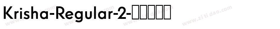 Krisha-Regular-2字体转换