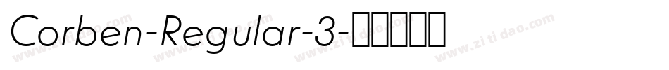 Corben-Regular-3字体转换