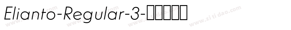 Elianto-Regular-3字体转换