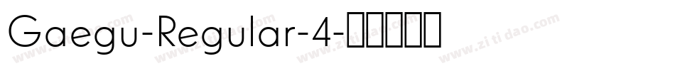 Gaegu-Regular-4字体转换
