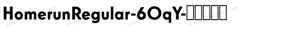 HomerunRegular-6OqY字体转换