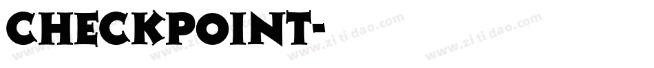 Checkpoint字体转换