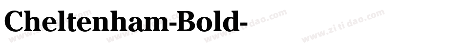 Cheltenham-Bold字体转换