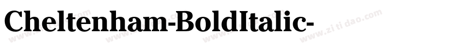 Cheltenham-BoldItalic字体转换