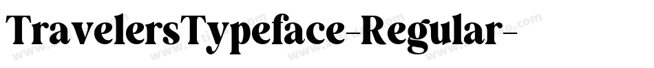 TravelersTypeface-Regular字体转换