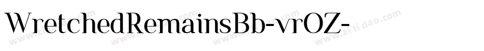WretchedRemainsBb-vrOZ字体转换