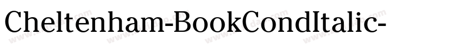 Cheltenham-BookCondItalic字体转换