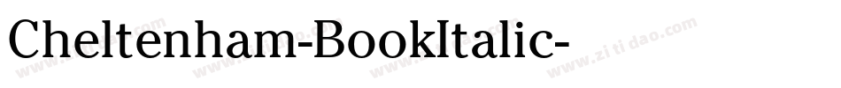 Cheltenham-BookItalic字体转换