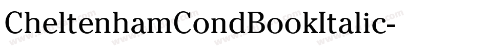 CheltenhamCondBookItalic字体转换