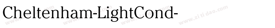 Cheltenham-LightCond字体转换